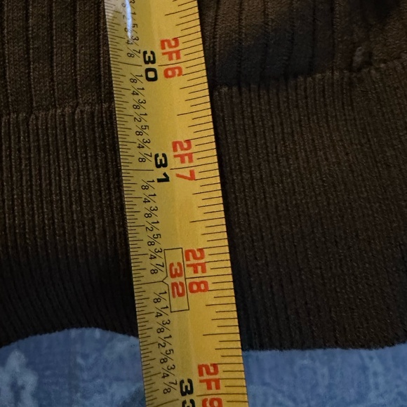 LOFT Green Ribbed Olive Green Open Front Cardigan XS - Picture 7 of 7